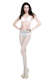 Blancho SE-6661-GREEN Special Seamless Open Crotch Stockings - Green - Medium